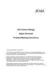 2013 Human Biology Higher (Revised) Finalised Marking
