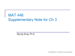 Supplementary Note (Ch3)