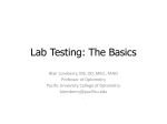 Blood Basics and Testing - Alberta Association of Optometrists