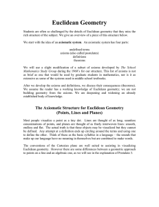 Euclidean Geometry - UH - Department of Mathematics
