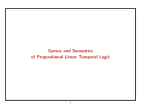 Syntax and Semantics of Propositional Linear Temporal Logic