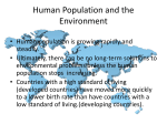 Human Population and the Environment