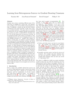 Learning from Heterogeneous Sources via