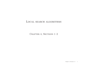 Local search algorithms - Computer Science, Stony Brook University