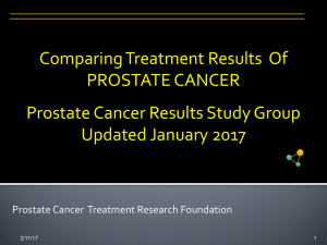 Comparing Treatment Results Of PROSTATE CANCER Prostate