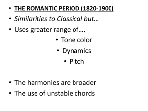 THE ROMANTIC PERIOD (1820