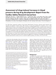 Assessment of drug-induced increases in blood pressure during