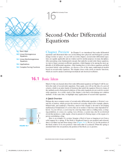 Second-Order Differential Equations