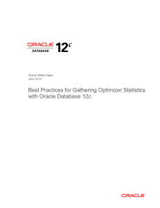 Best Practices For Gathering Optimizer Statistics In Oracle Database