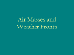 Air Masses and Weather Fronts