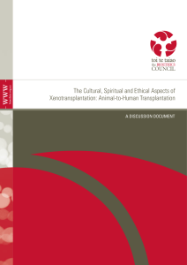 The Cultural, Spiritual and Ethical Aspects of Xenotransplantation