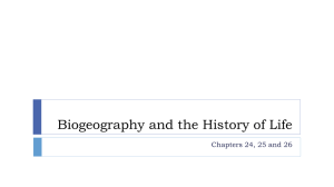 Biogeography and the History of Life