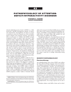 pathophysiology of attention deficit/ hyperactivity disorder