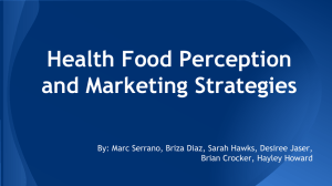 Health Food Perception and Marketing Strategies