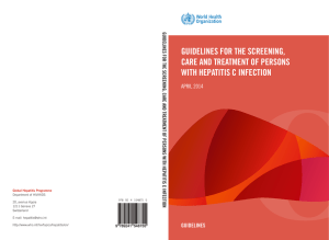 WHO. Guidelines for the screening, care and treatment of person