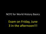 NCFE for World History Basics