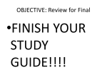 Final Exam Study Guide