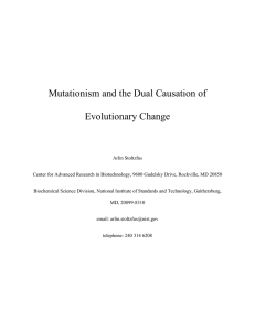 Mutationism and the Dual Causation of Evolutionary Change