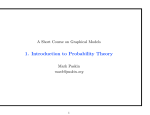 1. Introduction to Probability Theory