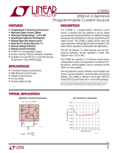 LT3092 – 200mA 2-Terminal Programmable Current Source