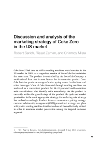Discussion and analysis of the marketing strategy of Coke
