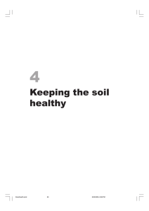 Keeping the soil healthy