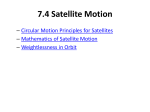 7.4 Satellite Motion