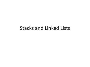 Stacks and Linked Lists