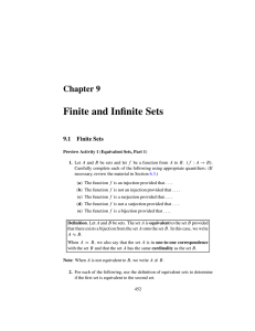 Finite and Infinite Sets