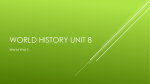 World History Unit 8