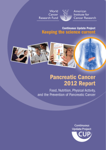 Pancreatic Cancer 2012 Report - World Cancer Research Fund