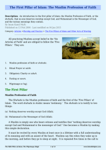 The Fifth Pillar of Islam: The Pilgrimage (Hajj)