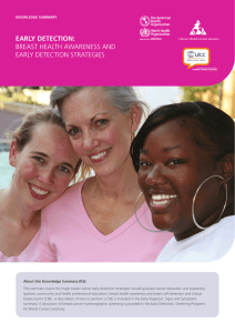 early detection: breast health awareness and early