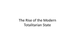The Rise of the Modern Totalitarian State