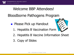 Bloodborne Pathogens PowerPoint - Environmental Health and Safety