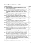 AP Chemistry Syllabus