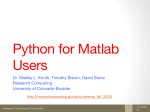 Python for Matlab Users
