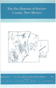 The Ore Deposits of Socorro County, New Mexico