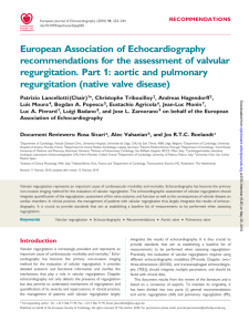 Assessment of valvular regurgitation. Part 1: aortic and pulmonary