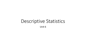 RI 7 Descriptive Statistics