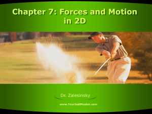 Chapter 7: Forces and Motion in 2D