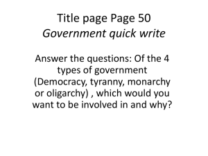 Title page Page 50 Government quick write