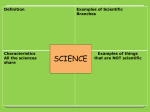 Notes #1 Nature of Science / Branches of Biology power point