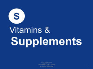 Vitamins and Supplements – Specialty