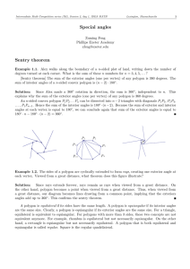 Special angles Sentry theorem