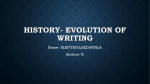 History- evolution of writing