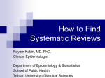 How to Find Systematic Reviews