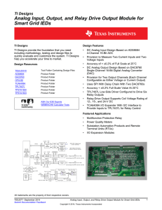 Analog Input, Output, and Relay Drive Output