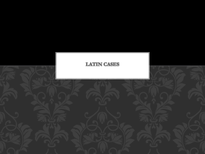 Latin Cases