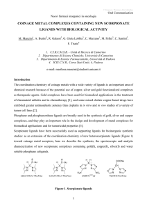 coinage metal complexes containing new scorpionate